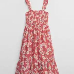 Girls Floral Print Fit & Flare Dress-image-34