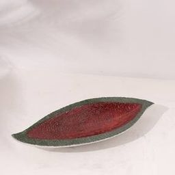 Decorative Metal Leaf Shape Platter-30