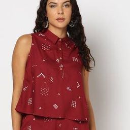 Women Geometric Print Relaxed Fit Shirt-image-28