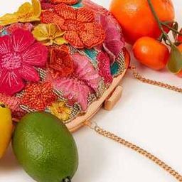 Embellished Clutch with Chain Strap-12