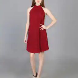 Women Ribbed Shift Dress-image-4