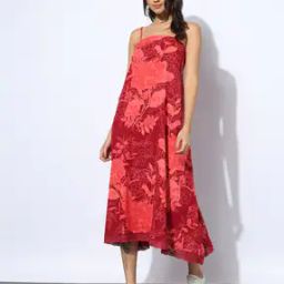 Women Floral Print A-Line Dress-image-74