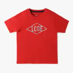 Boys Logo Embossed Round-Neck T-Shirt-image-12