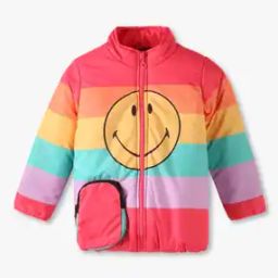 Girls Colourblock Regular Fit Puffer Jacket-52