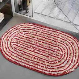 Set of 2 Geometric Pattern Oval Door Mats-image-45