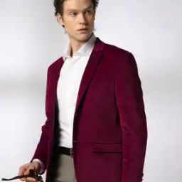 Men Single-Breasted Slim Fit Blazer-image-20