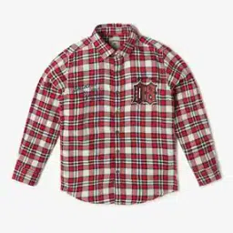 Boys Checked Relaxed Fit Shirt-image-50