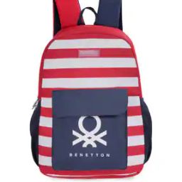 Men Striped Backpack with Adjustable Strap-7