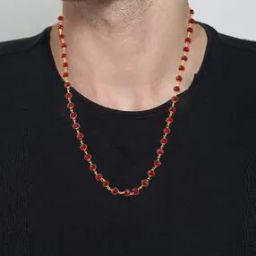 Men Gold-Plated Linked Chain with Stones Detail-28