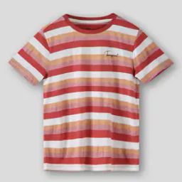 Boys Striped Relaxed Fit Crew-Neck T-Shirt-image-97