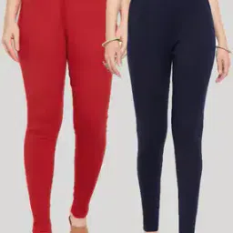 Pack of 2 Leggings with Elasticated Waist-image-95