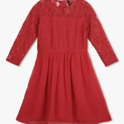 Girls Round-Neck Fit & Flare Dress-picture-33