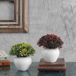 Set of 2 Artificial Mini Bushes-1