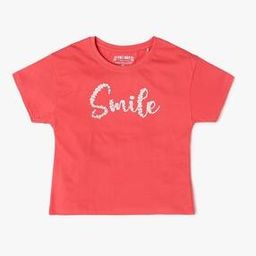 Girls Embellished Regular Fit Round-Neck T-Shirt-image-3