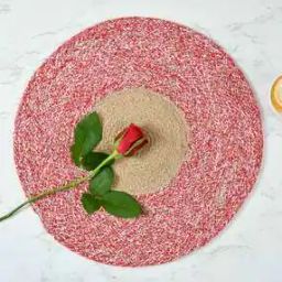 Set of 6 Braided Cotton Round Placemats - 35 Cm-10