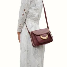 Leather Sling Bag with Flap Closure-image-54