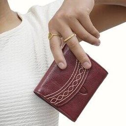 Embroidered Leather Bi-Fold Wallet-image-78