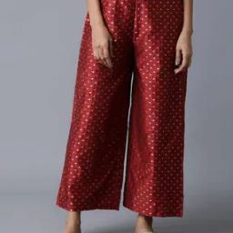 Textured Palazzos with Semi-Elasticated Waist-image-22