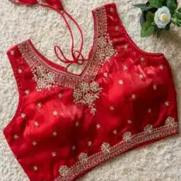 Women Embroidered Blouse with Back Closure-image-91