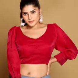 Women Self-design Back Open Blouse-image-10