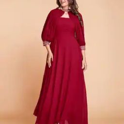 Women Gown Dress with Add-On Sleeve-image-52