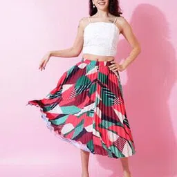 lookshine Women Printed Flared Skirt-picture-4