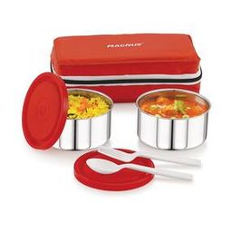 Magnus Fancy 2 Stainless Steel Office & School 2 Containers Lunch Box  (600 ml)-29