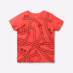 Graphic Print Round-Neck T-shirt-image-34
