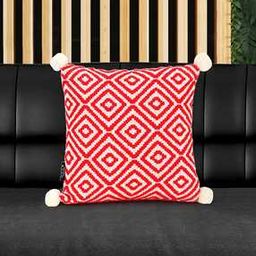 Embroidered Square Cushion Cover 16"X 16"-19