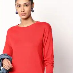 Crew-Neck Pullover with Drop Shoulder Sleeves-image-68