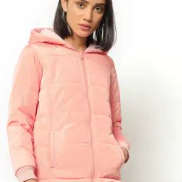 Hooded Zip-Front Puffer Jacket-image-80