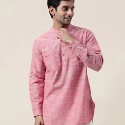 Short Kurta with Mandarin Collar-image-67