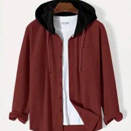 Hooded Shirt with Full Sleeves-image-46