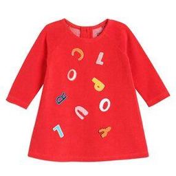 mini klub Typographic Applique A-Line Dress-picture-48