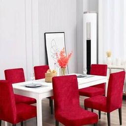 Set of 6 Velvet Chair Covers 20" x 16"-image-44