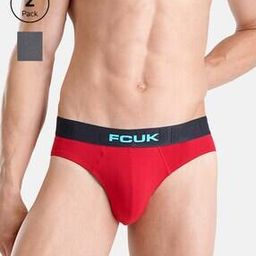 fcuk Pack of 2 Men Briefs with Logo Waistband-picture-38