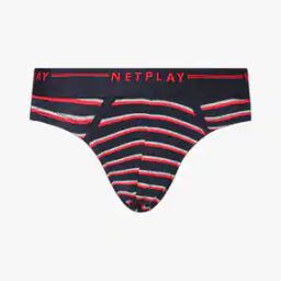 Striped Brief with Elasticated Waistband-image-86