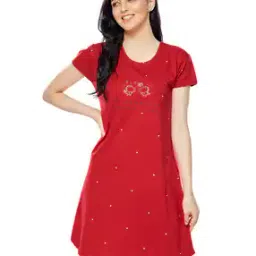 Graphic Print Round-Neck Nightshirt-picture-27