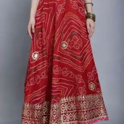 Women Bandhani Print Flared Skirt-picture-8