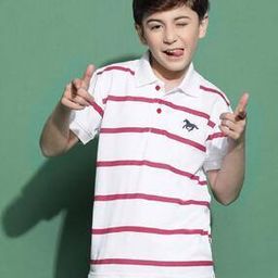 li'l tomatoes Boys Striped Regular Fit Polo T-Shirt-picture-48
