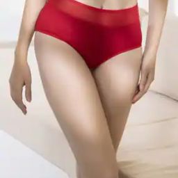 Cotton Spandex High-Waist Outer Elastic Hipster Panties-image-98