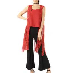 Chevron Pattern Long Shrug-13