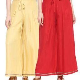 Pack of 2 Solid Palazzos-image-1