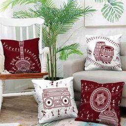 Set of 4 Printed Square Cushions-picture-26