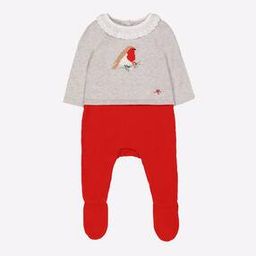 Colorblock Sleepsuit with Lace Neckline-image-9