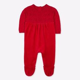 Knit Bodysuit with Crochet Panel-image-37