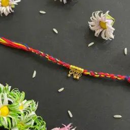 Criss-Cross Ghungroo Thread Tie-Up Rakhi-image-80