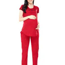 Polka-Dot Print T-Shirt & Pyjama Set-image-89
