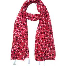 Women Polka-Dot Scarf with Tassels-image-24