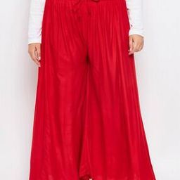 Shararas with Elasticated Drawstring Waist-image-0